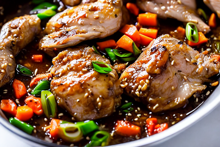 Prepare the chicken. Cut the chicken into 3 to 4 cm pieces, keeping the bones and skin on. Bone-in,