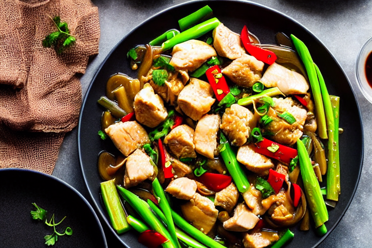 Quick marinade. Put the chicken pieces in a bowl. Add 1 tablespoon of light soy sauce, 1 tablespoon