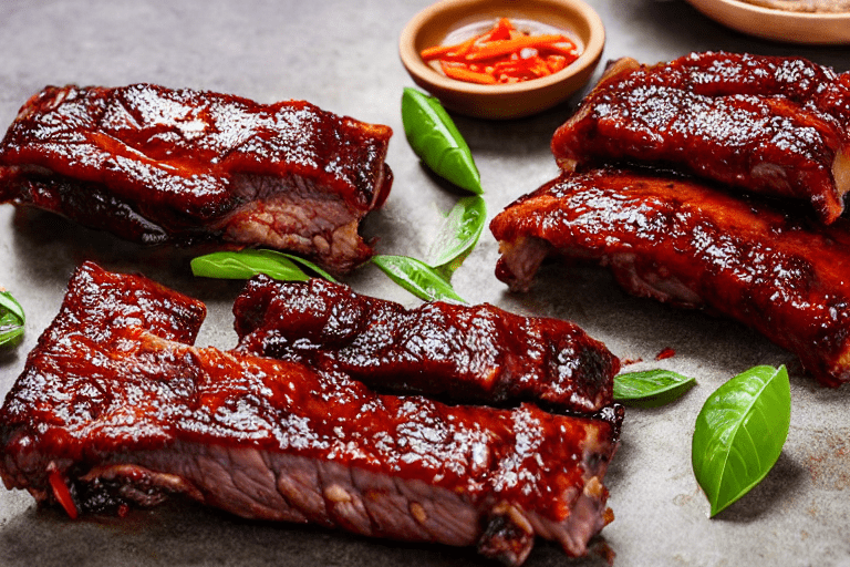 Soak the ribs to remove blood. Cut the pork ribs into small pieces, about 3 to 4 cm each bite-sized