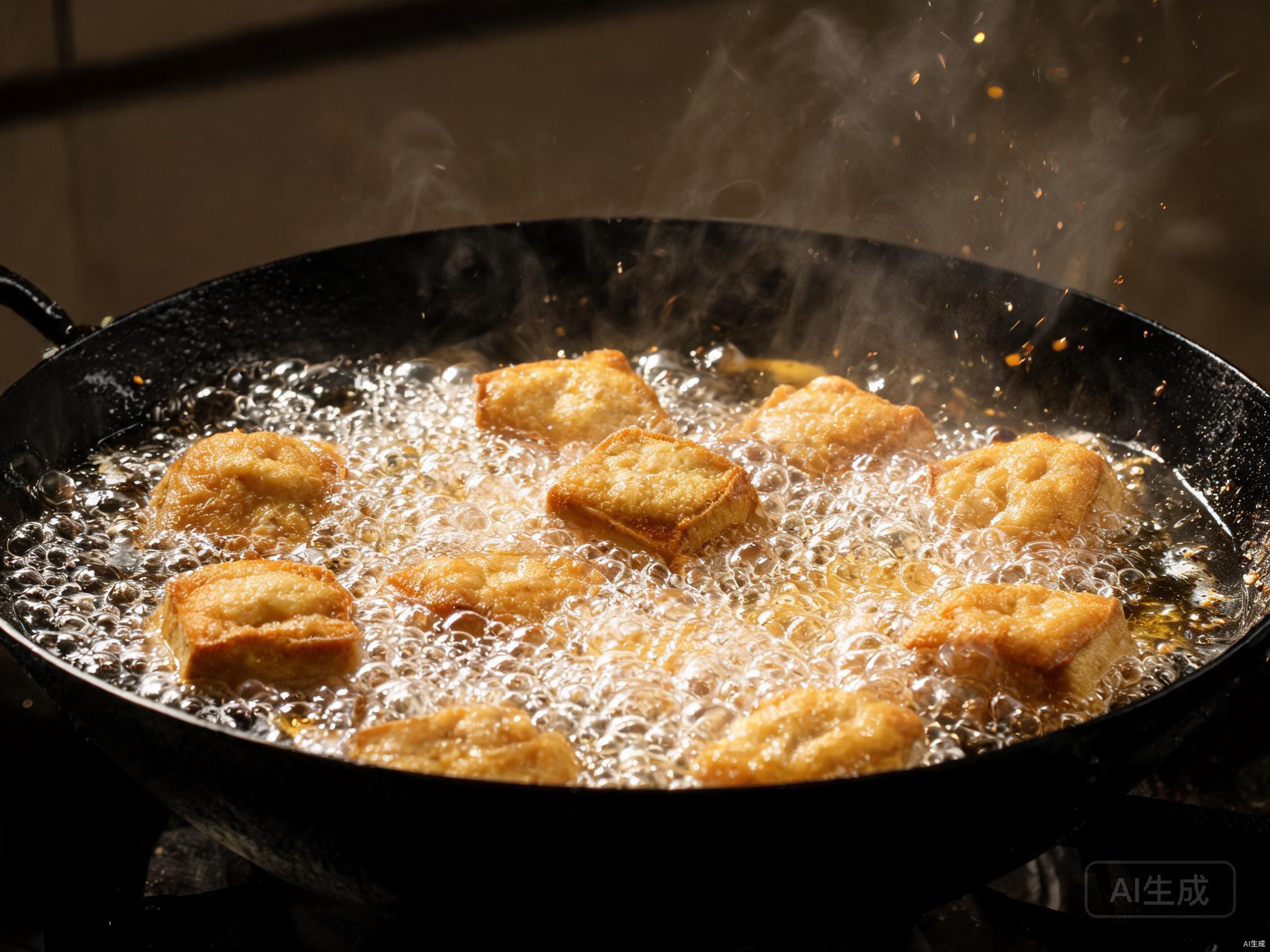 Deep-fried stinky tofu, crispy and puffed