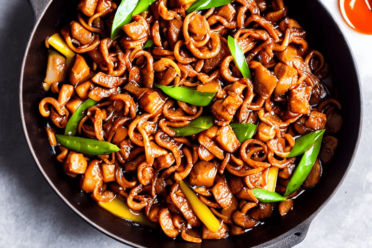 Blanch and slice the intestines. In a large pot, combine the cleaned intestines with water, ginger s