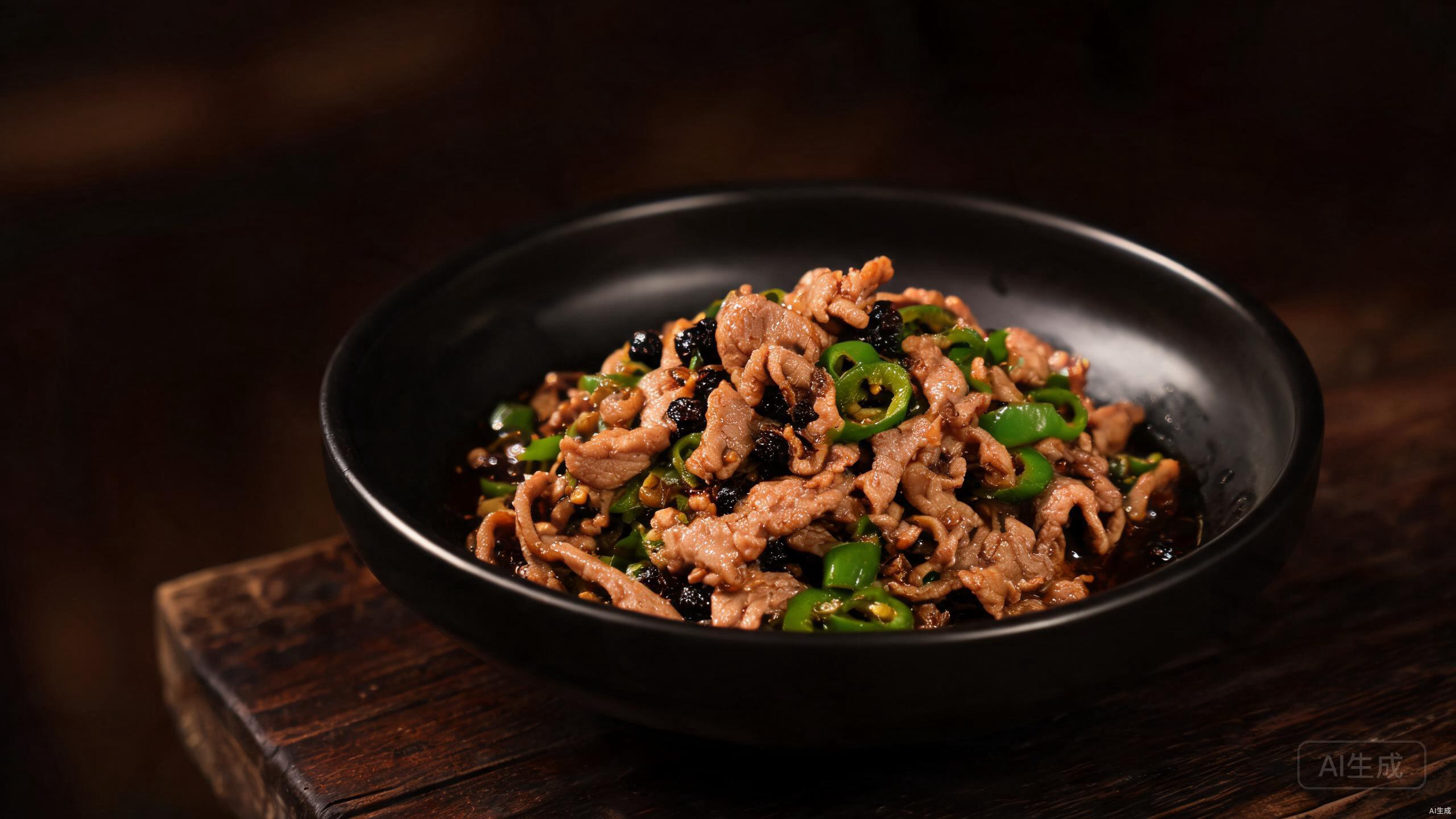Hunan stir-fried pork on a plate with rice