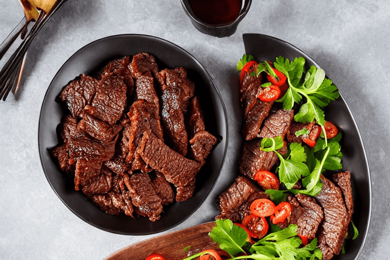 138 Deep-fry the beef. Heat the oil in a deep pot or wok to 170 degrees C 340 F . Carefully lower th