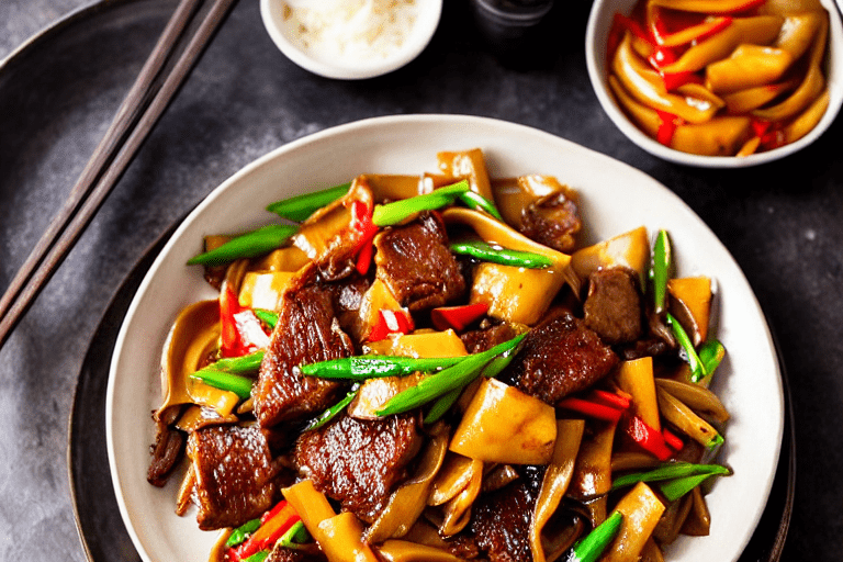 132 Stir-fry the meat. Heat a wok until smoking hot. Add oil, swirl to coat, then add the marinated
