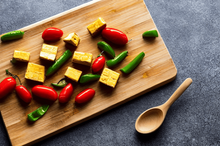 Prepare the vegetables. Wash and cut all vegetables into uniform pieces. For tujia smoked tofu, ensu