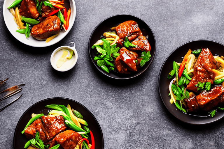 Stir-fry the meat. Heat a wok until smoking hot. Add oil, swirl to coat, then add the marinated meat