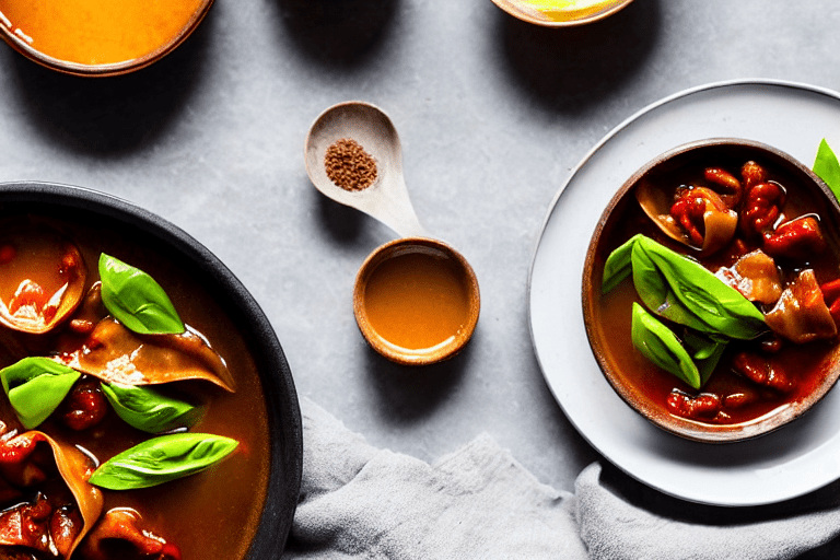 133 Make the chili oil sauce. In a serving bowl, combine the chili oil including the sediment at the