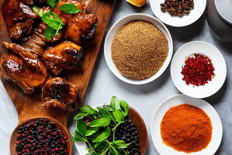 134 Prepare the spice pouch. Place the star anise, cinnamon stick, dried tangerine peel, bay leaves,