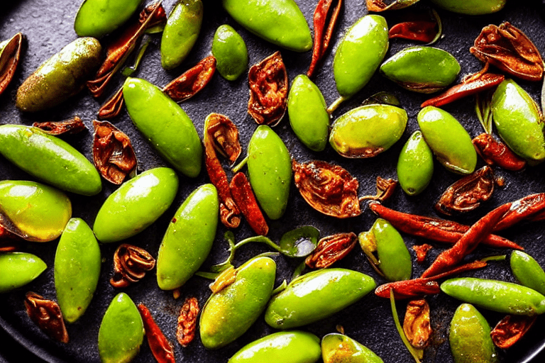 Aromatics and spices. Heat oil in a wok over medium heat. Add ginger slices, garlic, dried chilies,