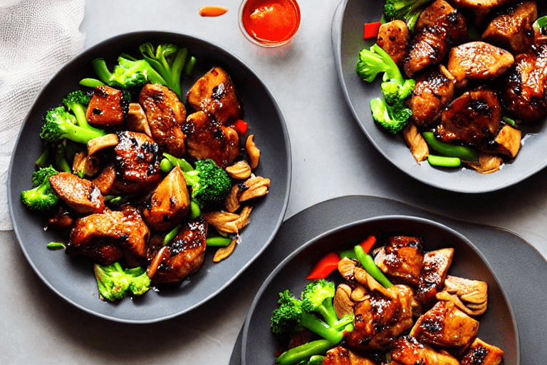 Stir-fry the chicken. Turn heat to high. Add the marinated chicken pieces. Stir-fry vigorously for 3