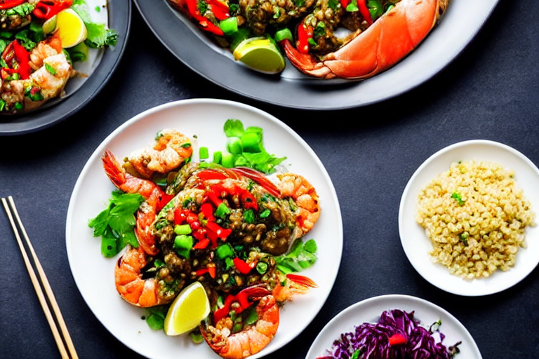 Cook the seafood. Turn heat to high. Add the prepared seafood to the wok. Stir-fry or braise accordi