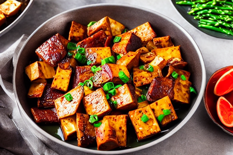 Sear and brown. Heat oil in a wok or heavy pot over medium-high heat. Add the main protein and sear