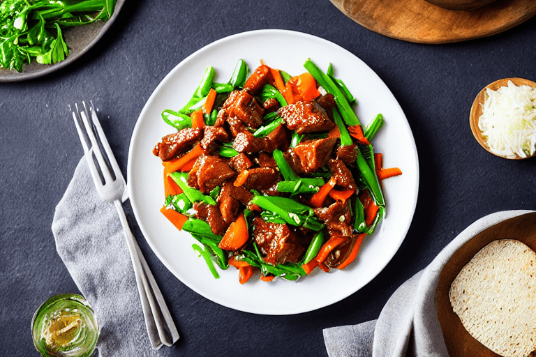 146 Stir-fry the aromatics. Heat 3 tablespoons of oil in a wok or large frying pan over medium-high