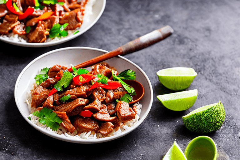 Stir-fry the pork. Heat a wok over high heat until it begins to smoke. Add 1 tablespoon of cooking o