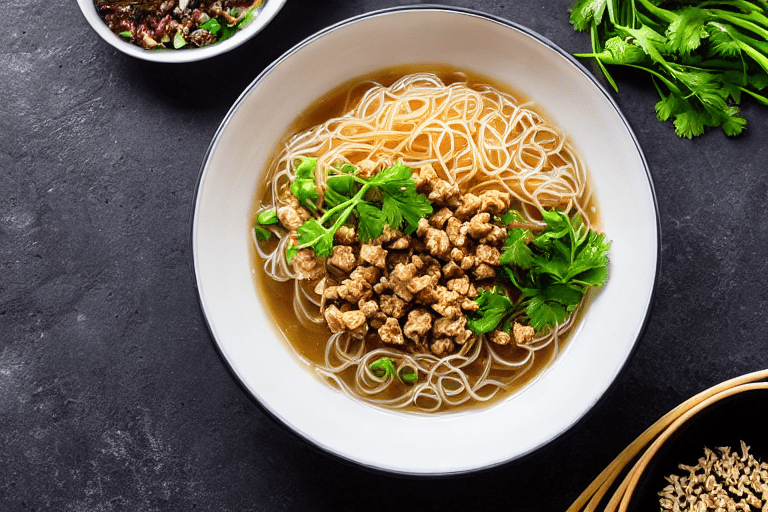127 Make the filling or topping. Prepare the filling or topping. Cook any meat fillings with soy sau