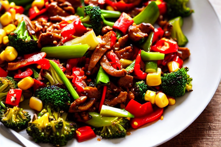 Stir-fry the vegetables. Add the main vegetables to the wok. Stir-fry over high heat for 2-3 minutes