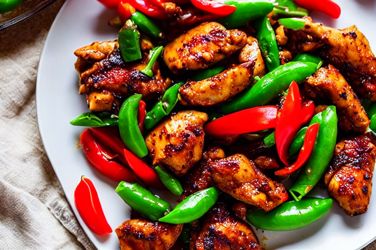 126 Prepare the ingredients. Wash the Zhangshugang peppers and pat dry. Remove the stems and cut int