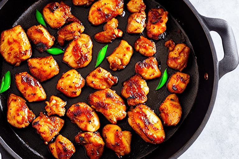129 Render the pork. Heat a wok over medium-high heat until it begins to smoke. Add 1 tablespoon of