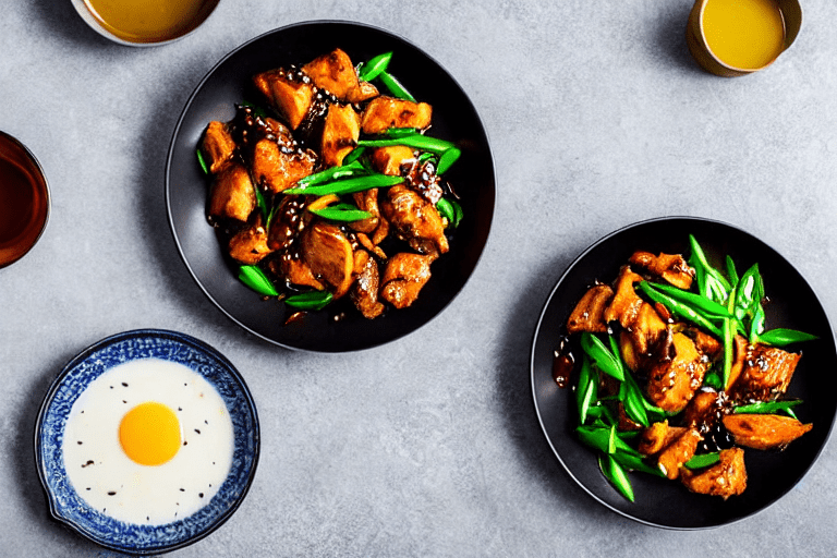 Stir-fry the chicken. Turn heat to high. Add the marinated chicken pieces. Stir-fry vigorously for 3