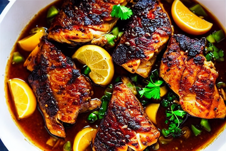 Sear and brown. Heat oil in a wok or heavy pot over medium-high heat. Add the main protein and sear